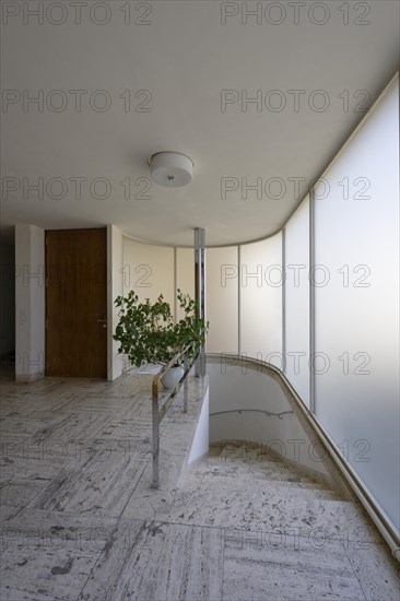 Interior view, staircase, hall, Villa Tugendhat (architect Ludwig Mies van der Rohe, UNESCO World