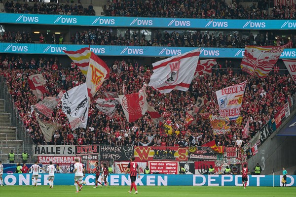 Bundesliga Eintracht Frankfurt-Union Berlin at Deutsche Bank Park in Frankfurt. Berlin's fans.