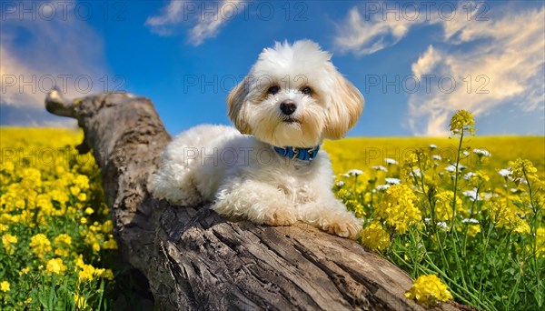 KI generated, animal, animals, mammal, mammals, Maltipoo (Canis lupus familiaris), dog, dogs,