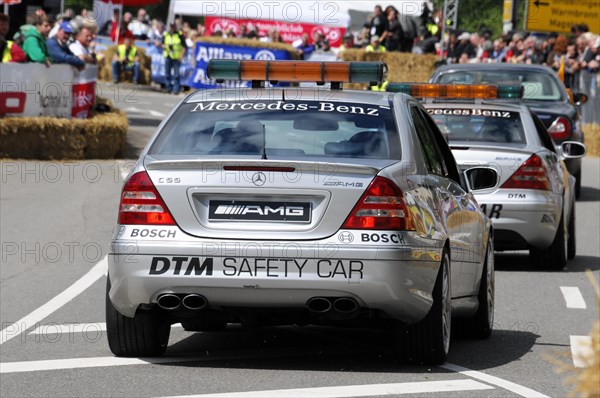 The rear of a Mercedes-Benz C55 AMG Safety Car with DTM logo on a race track, SOLITUDE REVIVAL