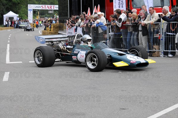 A modern Formula 1 car during a demonstration on a temporary race track, SOLITUDE REVIVAL 2011,