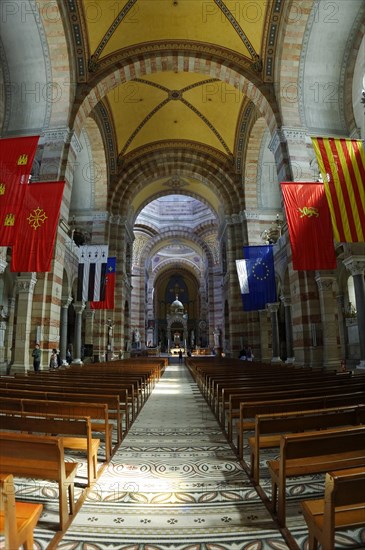Marseille Cathedral or Cathedrale Sainte-Marie-Majeure de Marseille, 1852-1896, Marseille, View