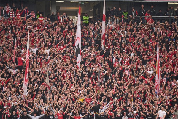Bundesliga Eintracht Frankfurt-Union Berlin at Deutsche Bank Park in Frankfurt. Berlin's fans.
