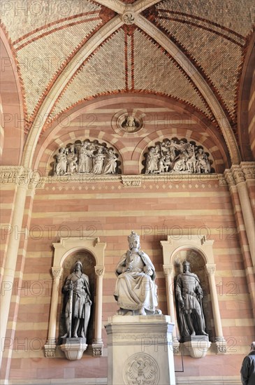 Monument to King Adolf of Nassau, Speyer Cathedral, westwork, new part, first start of construction