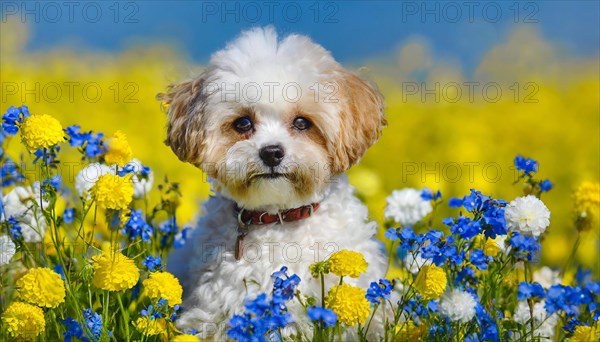 KI generated, animal, animals, mammal, mammals, Maltipoo (Canis lupus familiaris), dog, dogs,
