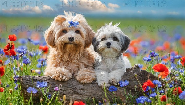 KI generated, animal, animals, mammal, mammals, Maltipoo (Canis lupus familiaris), dog, dogs,