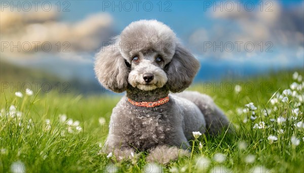 Ai generated, animals, mammals, dog, domestic dogs (Canis lupus familiaris), silver, silver-grey,