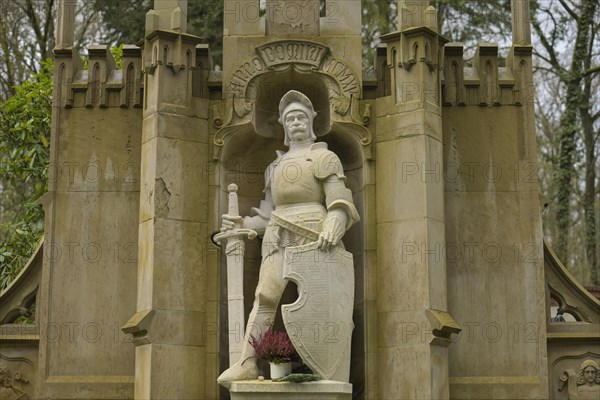 Family vault, grave of Edgar Auer von Herrenkirchen, North Cemetery, Wiesbaden, Hesse, Germany,