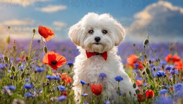 KI generated, animal, animals, mammal, mammals, Maltipoo (Canis lupus familiaris), dog, dogs,