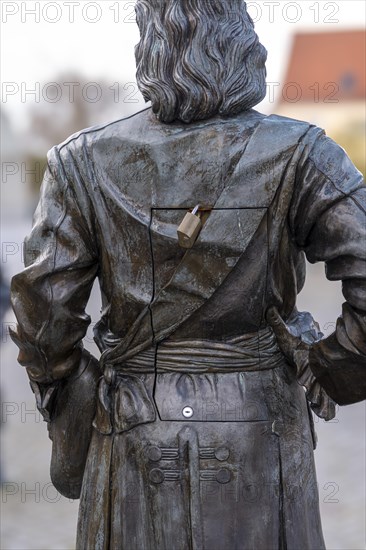Bronze figure of Tsar Peter I of Russia by the sculptor Anton Schumann in memory of the diplomatic