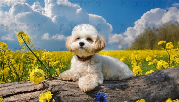 KI generated, animal, animals, mammal, mammals, Maltipoo (Canis lupus familiaris), dog, dogs,