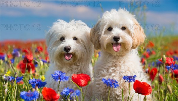 KI generated, animal, animals, mammal, mammals, Maltipoo (Canis lupus familiaris), dog, dogs,