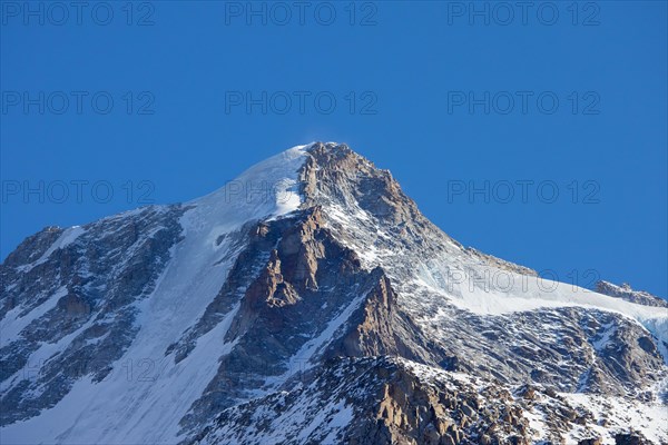 Gran Paradiso, Grand Paradis in winter, mountain top in the Graian Alps between the Aosta Valley
