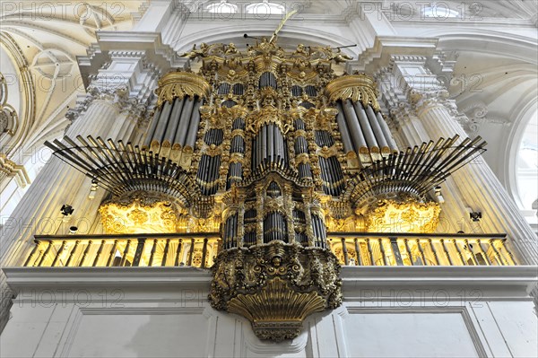 Organ, Cathedral of Santa Maria de la Encarnacion, Cathedral of Granada, Detailed view of a baroque
