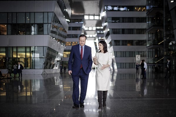 (R-L) Annalena Baerbock, Federal Foreign Minister, meets David Cameron, Secretary of State for