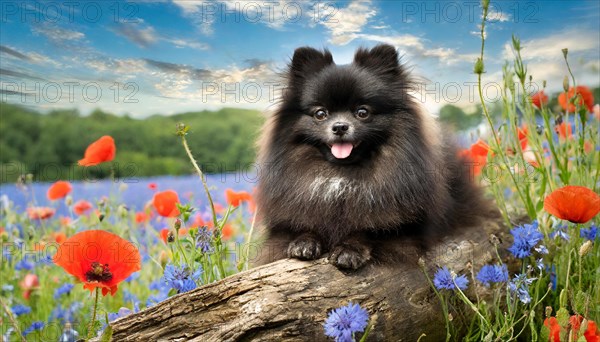 Ai generated, animal, animals, mammal, mammals, a, single animal, dwarf spitz, Spitz, (Canis lupus