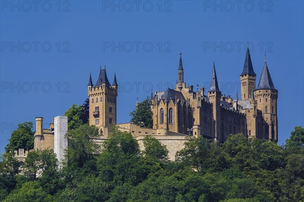 Hohenzollern Castle, ancestral castle of the princely family and former ruling Prussian royal and