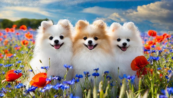 KI generate, animal, animals, mammal, mammals, dwarf spitz, Spitz, (Canis lupus familiaris), dog,