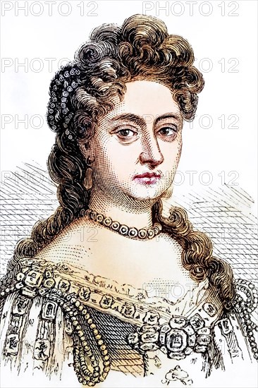 Mary II (born 30 April 1662 at St James's Palace in London, died 28 December 1694 at Kensington