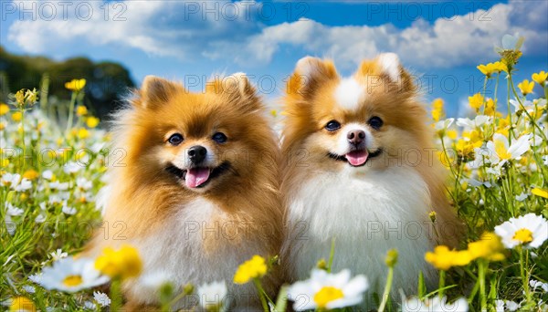 Ai generated, animal, animals, mammal, mammals, a, single animal, dwarf spitz, Spitz, (Canis lupus