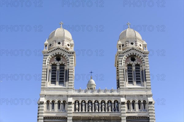 Marseille Cathedral or Cathedrale Sainte-Marie-Majeure de Marseille, 1852-1896, Marseille, Front