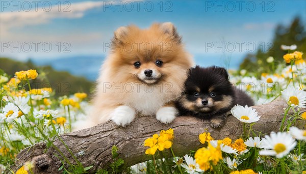 Ai generated, animal, animals, mammal, mammals, a, single animal, dwarf spitz, Spitz, (Canis lupus