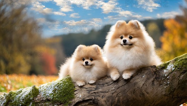KI generated, animal, animals, mammal, mammals, one, single animal, dwarf spitz, Spitz, (Canis