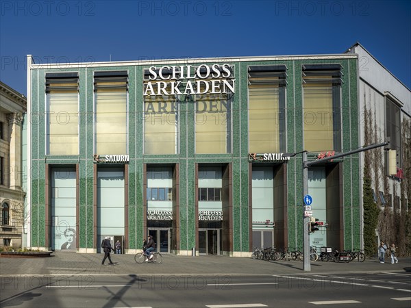 Schloss arcades, shopping centre behind the reconstructed facade of the old residential palace,