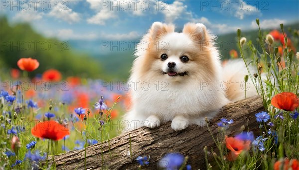 KI generated, animal, animals, mammal, mammals, one, single animal, dwarf spitz, Spitz, (Canis