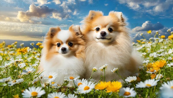 Ai generated, animal, animals, mammal, mammals, a, single animal, dwarf spitz, Spitz, (Canis lupus