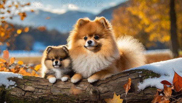 KI generated, animal, animals, mammal, mammals, one, single animal, dwarf spitz, Spitz, (Canis