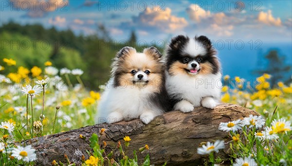 KI generated, animal, animals, mammal, mammals, one, single animal, dwarf spitz, Spitz, (Canis