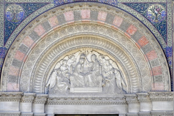 Marseille Cathedral or Cathedrale Sainte-Marie-Majeure de Marseille, 1852-1896, Marseille, Detailed