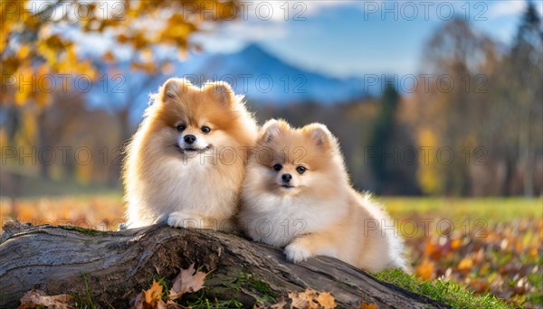 KI generated, animal, animals, mammal, mammals, one, single animal, dwarf spitz, Spitz, (Canis