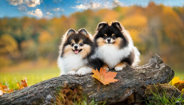 KI generated, animal, animals, mammal, mammals, one, single animal, dwarf spitz, Spitz, (Canis