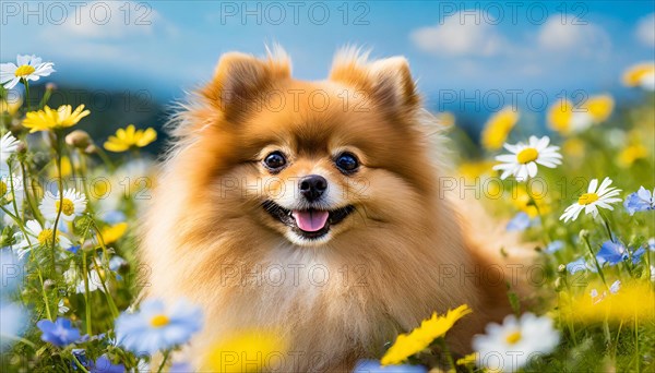 Ai generated, animal, animals, mammal, mammals, a, single animal, dwarf spitz, Spitz, (Canis lupus