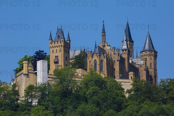 Hohenzollern Castle, ancestral castle of the princely family and former ruling Prussian royal and