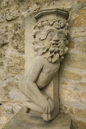 Detail at the moated castle Sachsenheim, castle Grosssachsenheim, former moated castle,