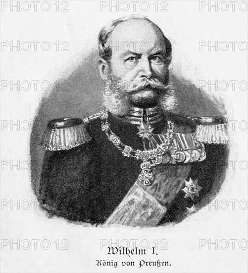 Wilhelm I, Wilhelm Friedrich Ludwig of Prussia, King of Prussia, first German Emperor, portrait of