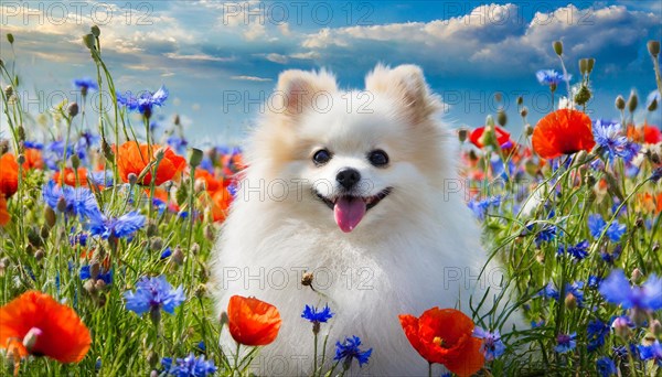 KI generated, animal, animals, mammal, mammals, one, single animal, dwarf spitz, Spitz, (Canis