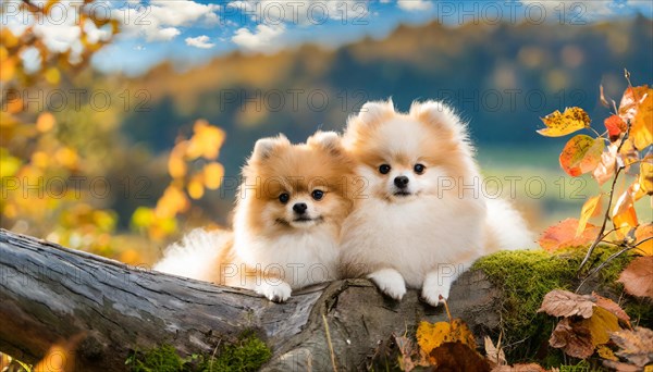 KI generated, animal, animals, mammal, mammals, one, single animal, dwarf spitz, Spitz, (Canis