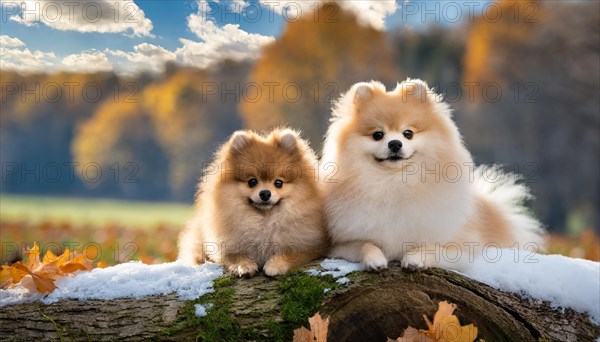 KI generated, animal, animals, mammal, mammals, one, single animal, dwarf spitz, Spitz, (Canis