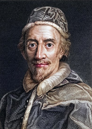 Pope Clement IX, 1600-1669 Pope 1667-1669, Original name Giulio Rospigliosi, Historical, digitally