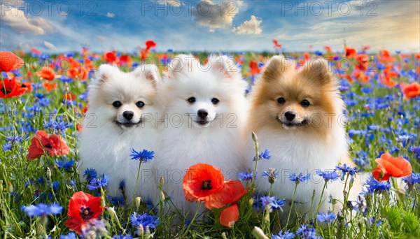 KI generate, animal, animals, mammal, mammals, dwarf spitz, Spitz, (Canis lupus familiaris), dog,