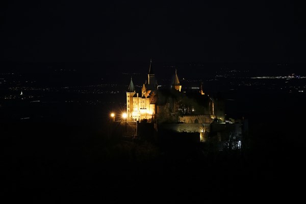 Hohenzollern Castle, ancestral castle of the princely family and former ruling Prussian royal and