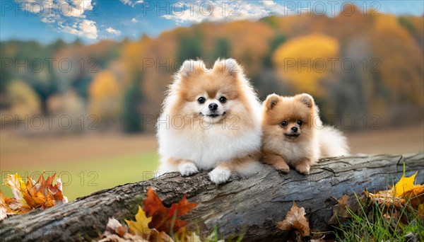KI generated, animal, animals, mammal, mammals, one, single animal, dwarf spitz, Spitz, (Canis