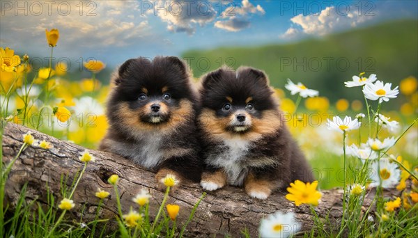 KI generated, animal, animals, mammal, mammals, one, single animal, dwarf spitz, Spitz, (Canis