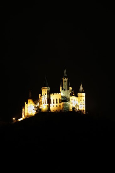 Hohenzollern Castle, ancestral castle of the princely family and former ruling Prussian royal and