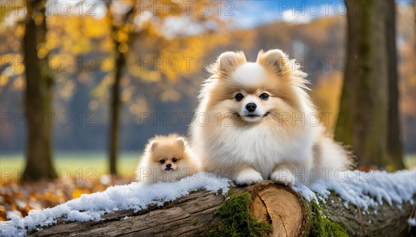 KI generated, animal, animals, mammal, mammals, one, single animal, dwarf spitz, Spitz, (Canis