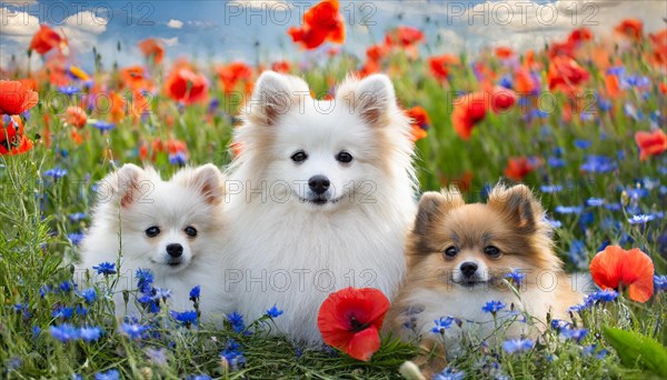 KI generate, animal, animals, mammal, mammals, dwarf spitz, Spitz, (Canis lupus familiaris), dog,